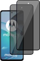 2x Geschikt voor Motorola Moto G73 Screenprotector Privé - Privacy Beschermglas - Privacy Proteqt+