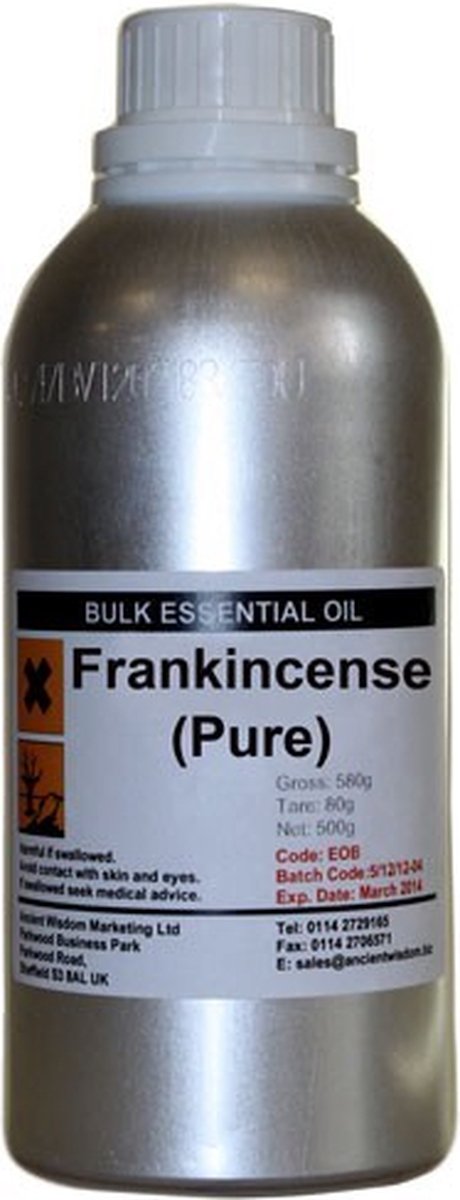 Goedkoopste Etherische Olie Wierook Puur 500ml - 100 Essentiële Wierook Puur Olie - Etherische Oliën in Bulk - Aromatherapie - Diffuser Olie