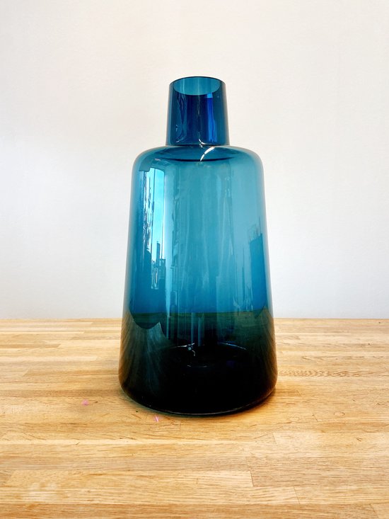 Fidrio Glass - Vase Night Blue - H40 D22 - Blauw