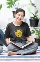 T-Shirt - Mettalic Gold K-POP Shirt Zwart - KPOP Koreaans drama T-Shirt - Maat M