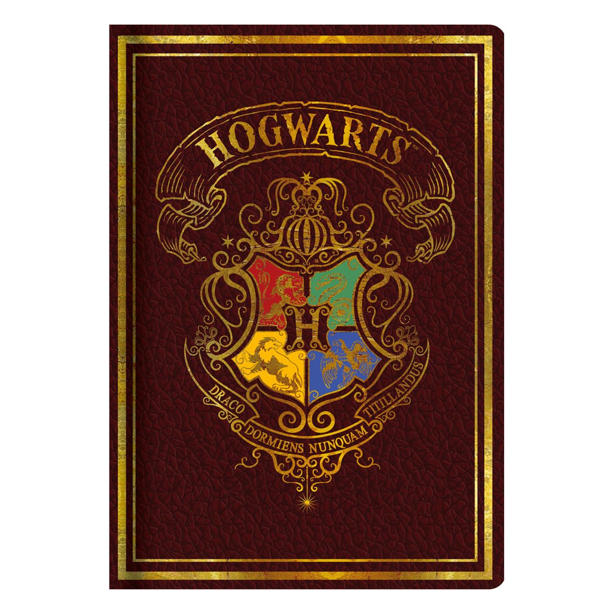 Harry Potter - A5 Casebound Notebook - Red - Colourful Crest