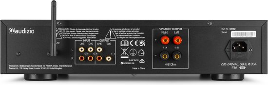 Stereo versterker - Audizio AD200B - hifi versterker met Bluetooth - Subwoofer aansluiting - Zwart - Audizio