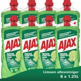 Bol.com Ajax Citroen & Limoen Allesreiniger 8 x 1.25L - Voordeelverpakking aanbieding