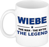 Nom de cadeau Wiebe - L'homme, le mythe la légende tasse à café / tasse 300 ml - nom / noms tasses - cadeau pour anniversaire / fête des pères / retraite / succès / merci