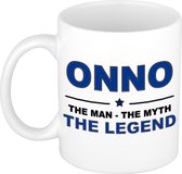 Nom du cadeau Onno - L'homme, le mythe la légende tasse à café / tasse 300 ml - nom / noms tasses - cadeau pour anniversaire / fête des pères / retraite / succès / merci