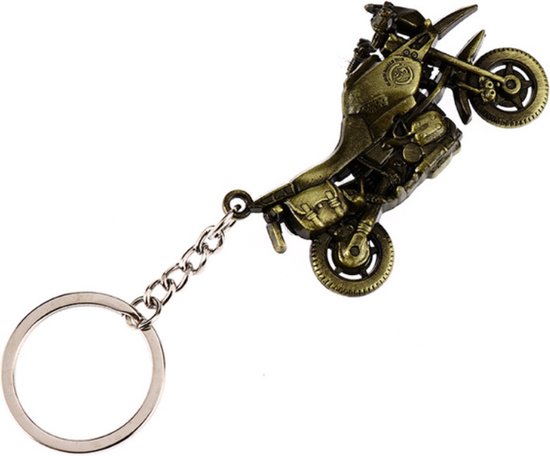 Luxe Motor Sleutelhanger - Sleutelhangers - Sleutels - Motorfiets - Cadeau - Miniatuur - Accessoires - Sieraden - Zilver