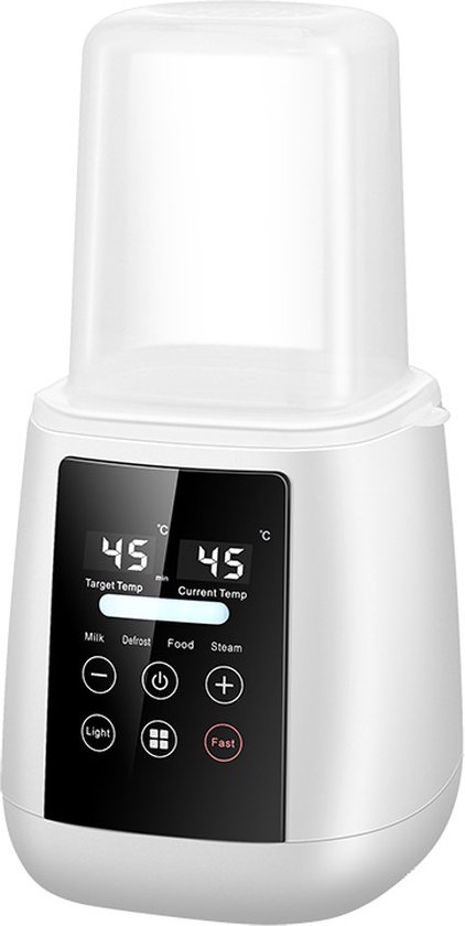 Flessenwarmer - Fuegobird Flessenwarmer - Digitale Display Temperatuurweergave - Met Nauwkeurige Temperatuurregeling - 48 uur thermostaat - Snel Opwarmen - Stoomsterilisatie - Warmhouden en ontdooien - Nachtlampje - Wit