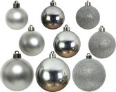 26x stuks kunststof kerstballen zilver 6-8-10 cm - Onbreekbare plastic kerstballen