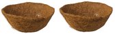 3x insert en noix de coco préformé pour panier suspendu 35 cm - inserts en noix de coco / jardinière en noix de coco