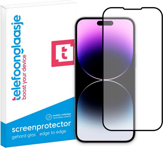 Telefoonglaasje Screenprotectors Geschikt voor iPhone 15 Pro - Volledig Dekkend - Gehard Glas Screenprotector Geschikt voor iPhone 15 Pro - Beschermglas van rand tot rand