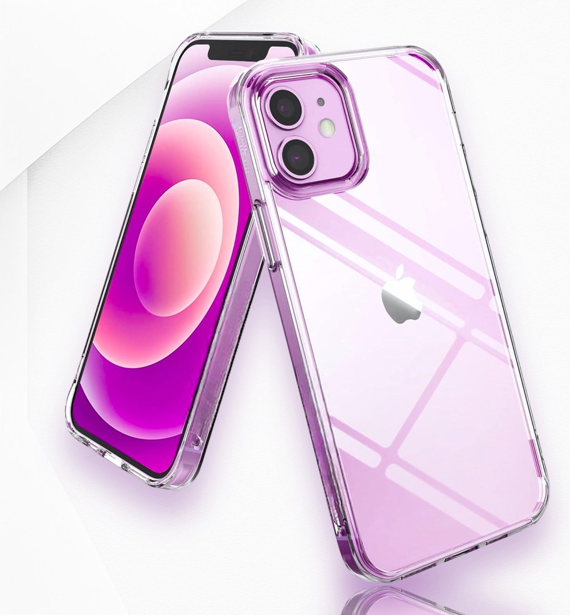 iPhone 12 Mini Hoesje Ultieme Silicone - Transparante Luxe en Kracht Bescherming - Maximaal Stevige Hoesje van Premium Kwaliteit.