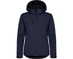 Clique Softshell jas met Capuchon Basic Dames - Dark Navy - Maat M/38