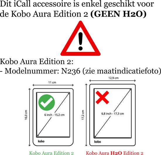 Hoes geschikt voor Kobo Aura Edition 2 - Book Case Kunstleer Wallet Cover Hoesje Roségoud — afbeelding 2