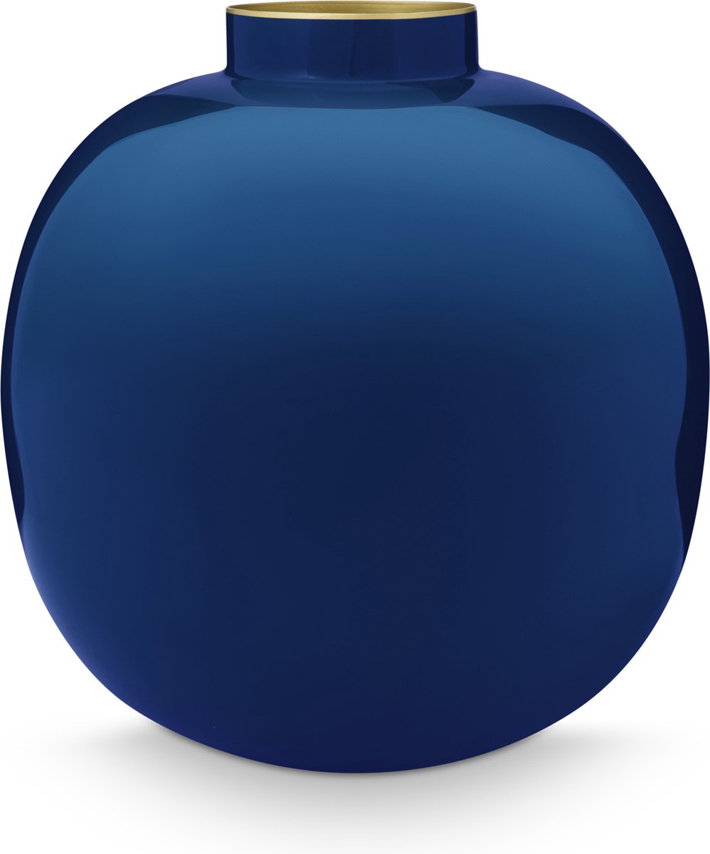 Pip Studio - vaas - blauw - ijzer - 23x23cm