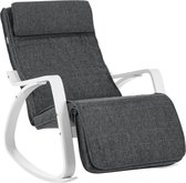 FurnStar schommelstoel - Verstelbare Voetsteun - Tot 150 kg - Donker grijs