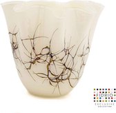Design Vaas Wave - Fidrio LIGHTENING - glas, mondgeblazen bloemenvaas - diameter 29 cm hoogte 29 cm