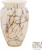 Design Vaas Brindisi - Fidrio LIGHTENING - glas, mondgeblazen bloemenvaas - hoogte 35 cm