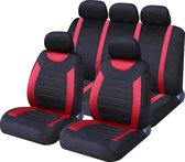 Beschermhoezen, rood, complete set, universele maat, elastische zomen, compatibel met zij-airbags, wasbaar, eenvoudig aan te brengen
