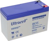 Ultracell UL9-12 12V 9Ah 9000mAh Oplaadbaar Loodaccu