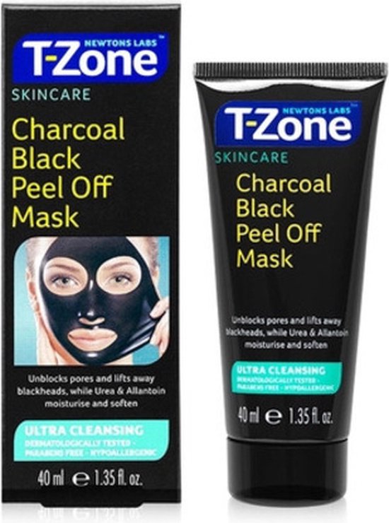 Newtons labs tzone charcoal black peel off mask 40ml x6