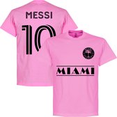 Miami Messi 10 Team T-Shirt - Roze - L