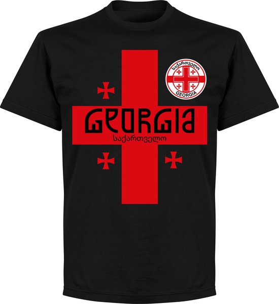 Georgië Team T-Shirt - Zwart - 3XL