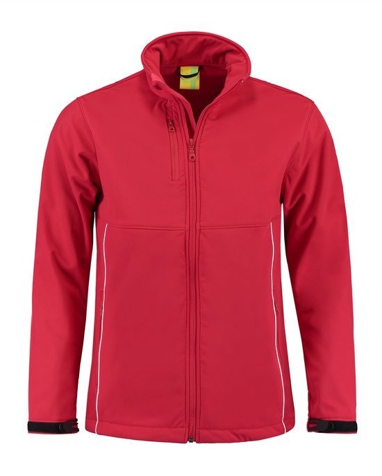 Lemon & Soda Softshell jacket voor heren in de kleur rood in de maat 4XL.