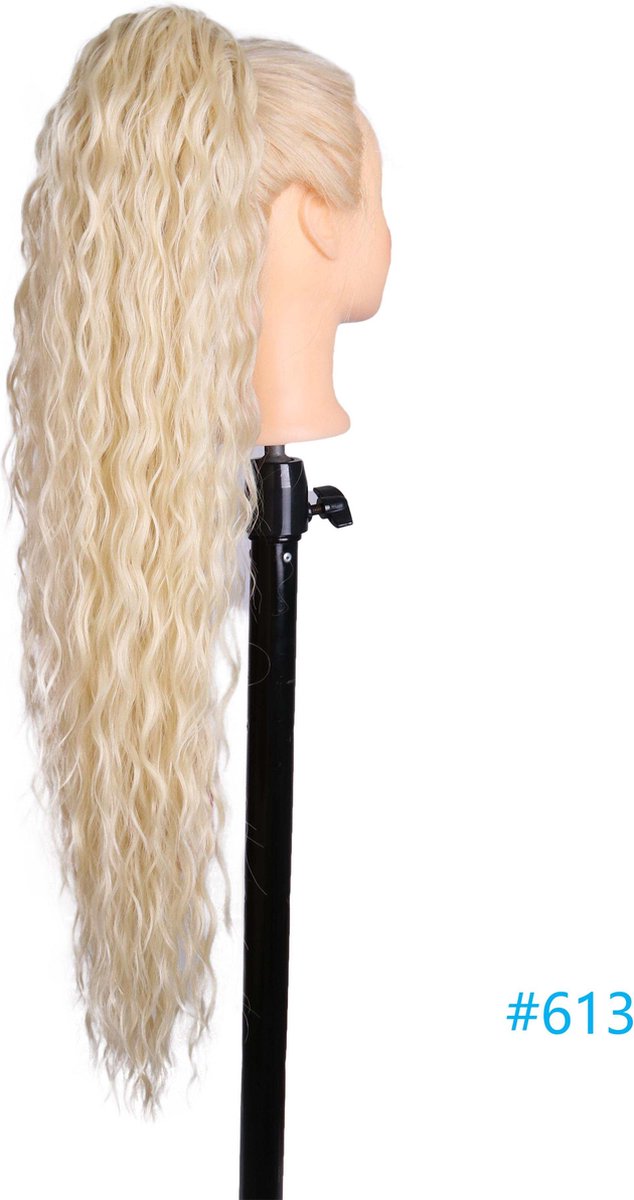 Miss Ponytails - Waterwave ponytail extentions - 28 inch - Blond 613 - Hair extentions - Haarverlenging