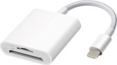 SD en Micro-SD kaart lezer adapter kabel - geschikt voor iPhone en iPad - 8-pin (lightning) - Wit - Provium