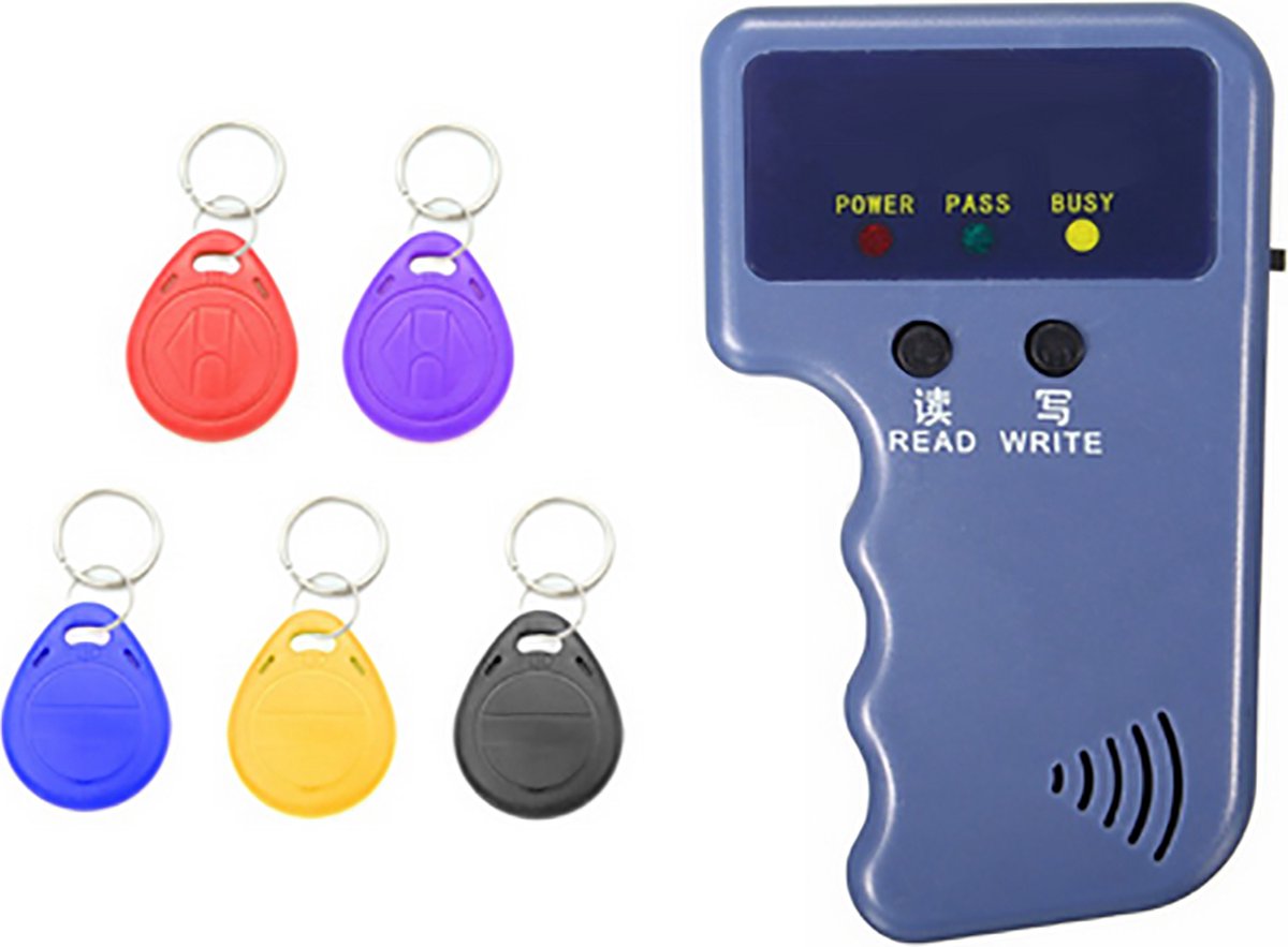 RFID 125KHz Tag duplicator inclusief 5 keys ID keyfobs programmeren kopiëren / HaverCo - HaverCo