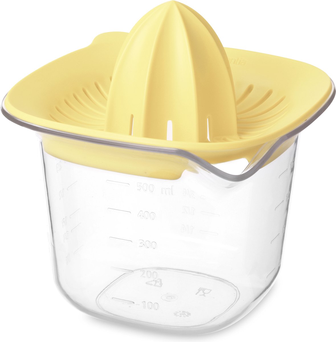 Bol.com Brabantia Tasty+ Citruspers - met Maatbeker - 0,5 l - Vanilla Yellow aanbieding
