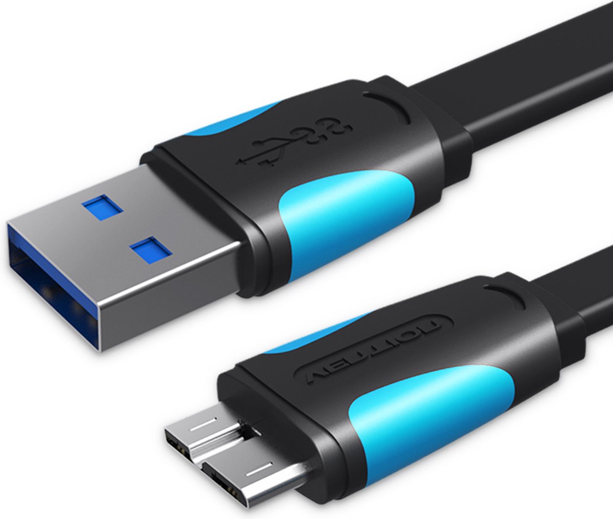 Vention VAS-A12-B050 USB-kabel USB 3.2 Gen 1 (3.1 Gen 1) 0,5 m USB A Micro-USB B Zwart