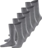 Esprit Uni 5-Pack duurzaam organisch katoen multipack sokken heren grijs - Maat 40-46