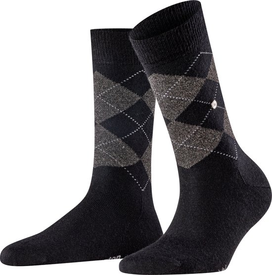 Burlington Marylebone Lurex One size wol sokken dames zwart - Maat 36-41