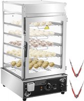 Bol.com Elektrische rvs Omgeven Commerical Broodje Stoomboot 900 W Elektrisch Gestoomd Kabinet 5-laags Oven Kast Machine Isolati... aanbieding