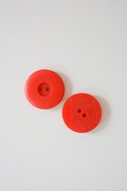 Knopen 10 stuks - rood 20mm - rode knoop met twee gaatjes