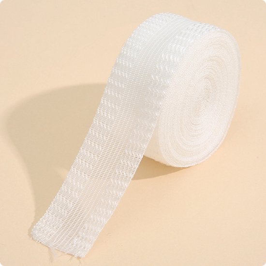 Opstrijkbare Zoomband Wit | 1 Meter - 2,5 cm breed - Gebruik met strijkijzer | Kleding of gordijnen zomen | 1 rol - 1 Meter - Blindzoomband