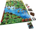 Gedetailleerd bordspel "Rovers van de Noordzee" met Vikingen, schepen en gebouwen.