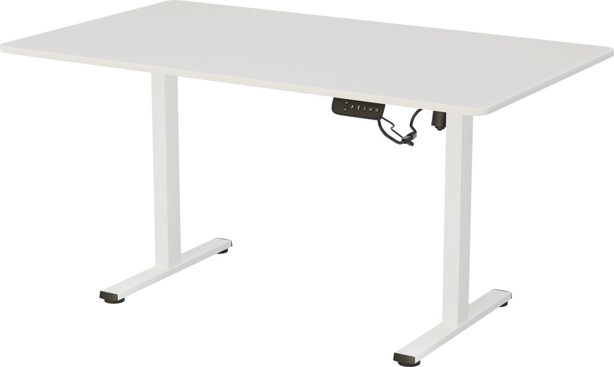 Vestland Zit-Sta Bureau Elektrisch In Hoogte Verstelbaar - Conform ARBO-norm - Geheugenfunctie - 140 x 80 CM - Wit