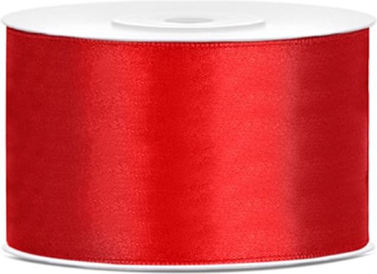 Ruban satin rouge 38mm / rouleau 25m