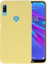 Bestcases Color Telefoonhoesje - Backcover Hoesje - Siliconen Case Back Cover voor Huawei Y6 (Prime) 2019 - Geel