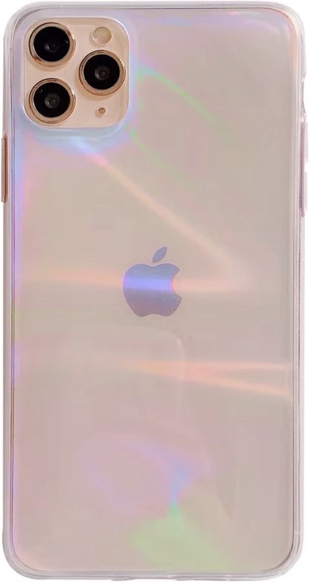 REBUS hoesje voor iPhone 14 Pro Max, (Tornasol) [polycarbonaat], Iriserende holografische harde koffer. (Clear)
