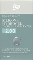 Etos Maandlenzen Silicone Hydrogel - Zacht - Sterkte -2.00 - 1x3 stuks