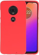 Bestcases Color Telefoonhoesje - Backcover Hoesje - Siliconen Case Back Cover voor Motorola Moto G7 / G7 Plus - Rood