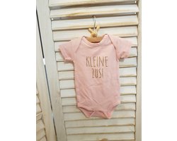Baby rompertje met tekst voor kleine zus little sis sister korte mouw roze maat 62-68 | Zwangerschapsaankondiging zwangerschap aankondiging Kraamcadeau bekendmaking