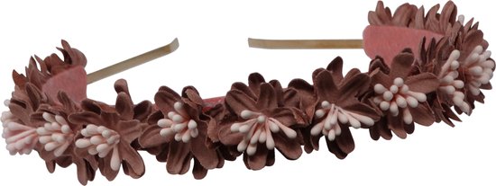 Jessidress® Haarbloemen Dames Hoofdband Luxe Haar diadeem met bloemen Haarband Bruids - Donker Roze