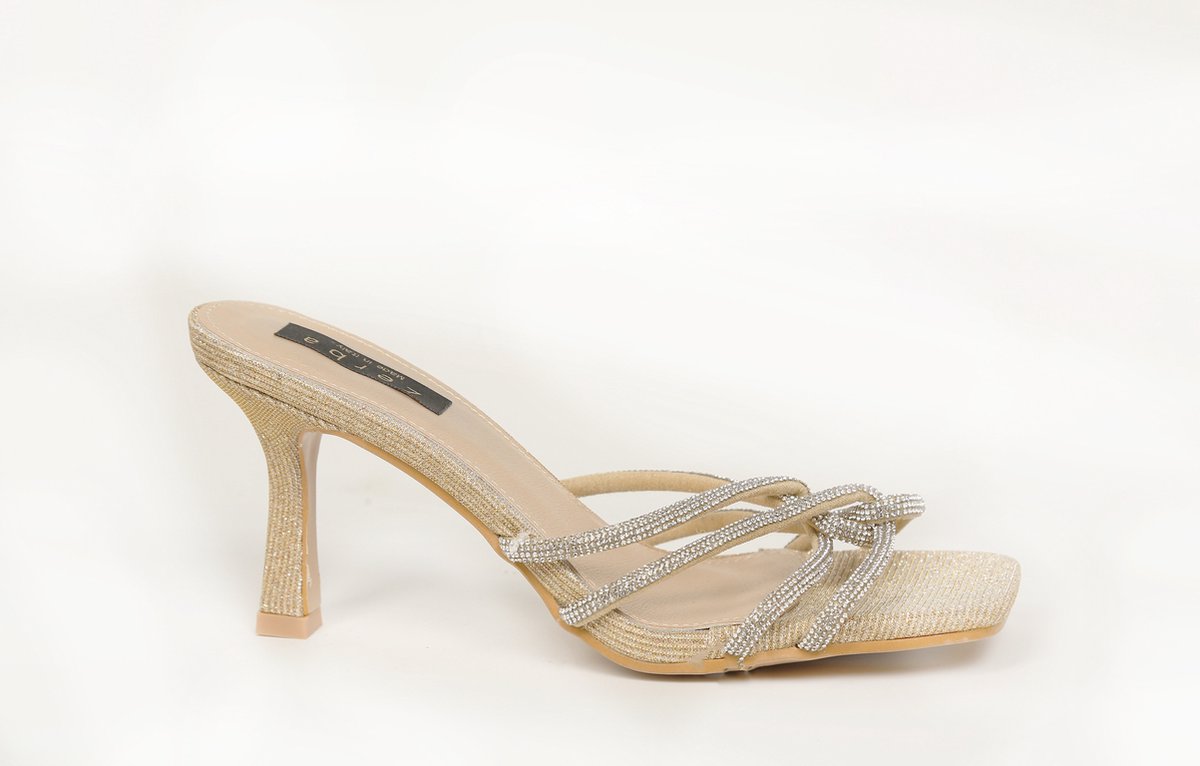 Zerba - Dames Sandalen - Muiltjes - Maat 38 – Gold Leer – Sestola