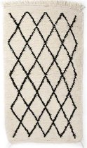 Vloerkleed voor kinderkamer - Marokkaans tapijt Beni Ourain - 100 x 60cm - Handgeweven vloerkleed - Speelkleed voor kinderen