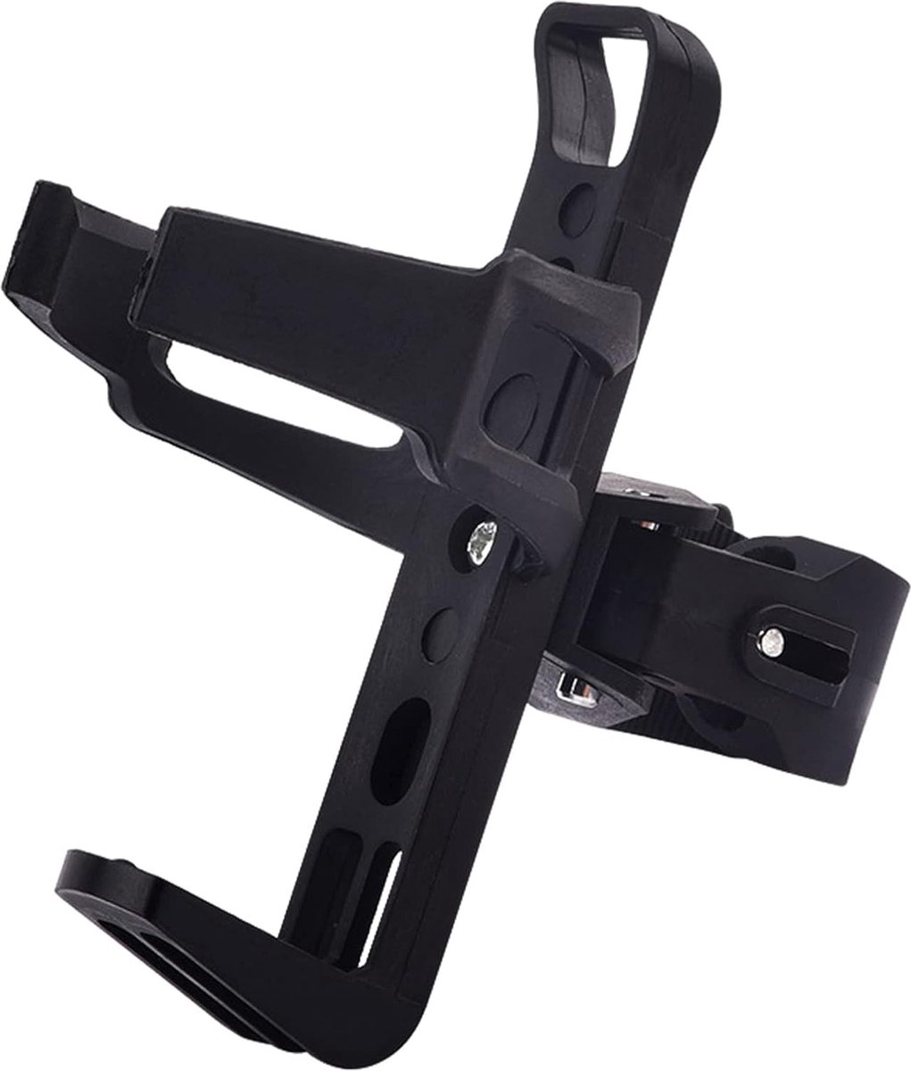 Universele Bekerhouder - Buggy & Fiets - Cupholder - Bidonhouder - Drinkfleshouder - Blikjeshouder - Zwart