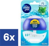 Ambi Pur Fresh Water & Mint Toiletblok - 6 x 55 ml